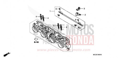 THROTTLE BODY (COMPONENT PARTS) CB900F2 de 2002